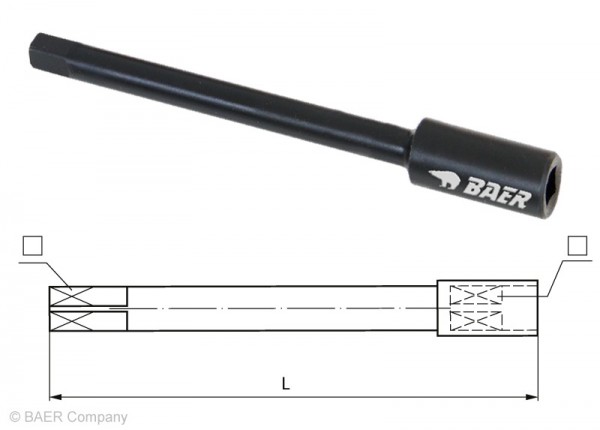 BAER Verlängerung für Vierkant 12mm | M 20