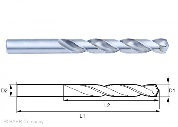 HSSG Mini-Spiralbohrer 0,70 mm - 10 Stück